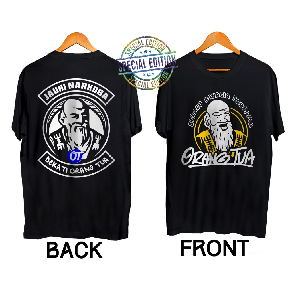 Kaos ORANG TUA Cap Orang Tua Jauhi Narkoba Dekati OrangTua Kaos Distro Orang Tua Kekinian