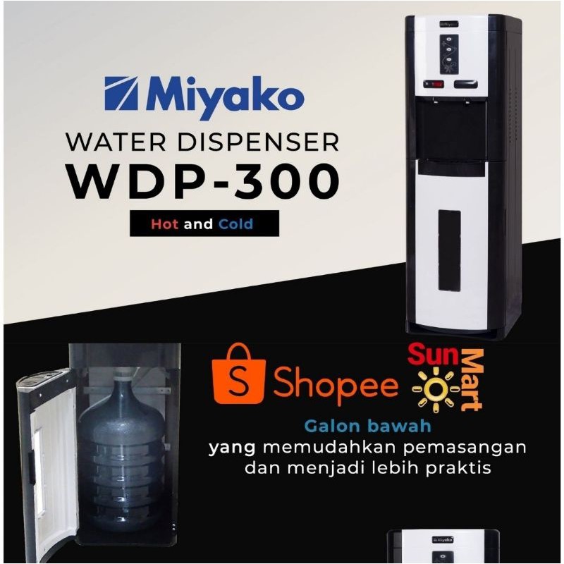 Dispenser air / Water Dispenser Miyako Galon Bawah Hot and Cool WDP-300 PANAS DINGIN BISA GOSEND