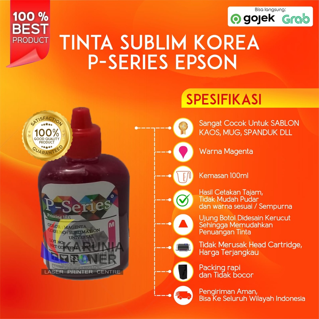 Tinta P-Series Sublim Sublimation Sublime Sublimasi Ink Korea 100ml