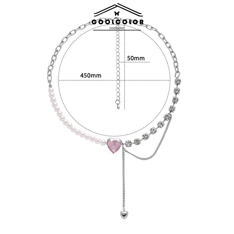 2023 Terbaru❤️Kalung Mutiara Cinta Jahitan Wanita Desain Niche Manis Keren Ringan Mewah Rantai Tulang Selangka  Hadiah Ulang Tahun Kado Fashion Aksesoris COD