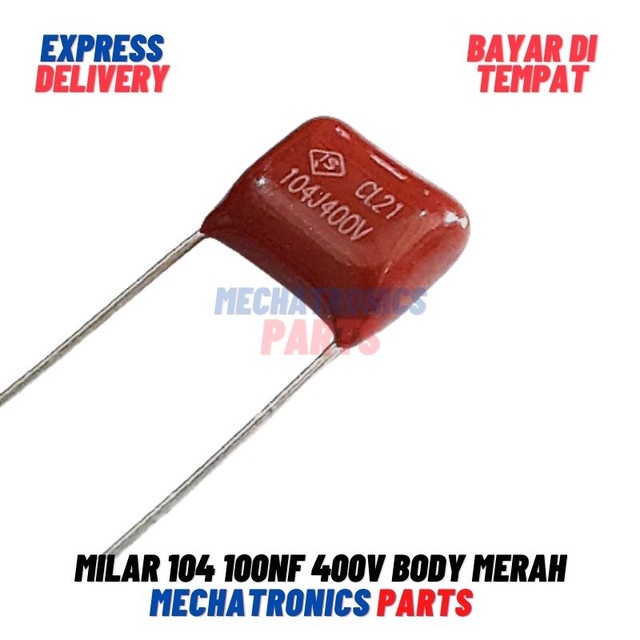 [5792] Milar 104 100nF 400v Body Merah