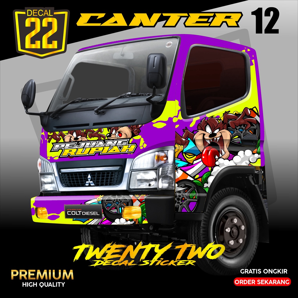 STIKER TRUK CANTER /DECAL STIKER TRUK CANTER /STIKER MOBIL TRUK CANTER FULL KABIN  KODE 12 Podo