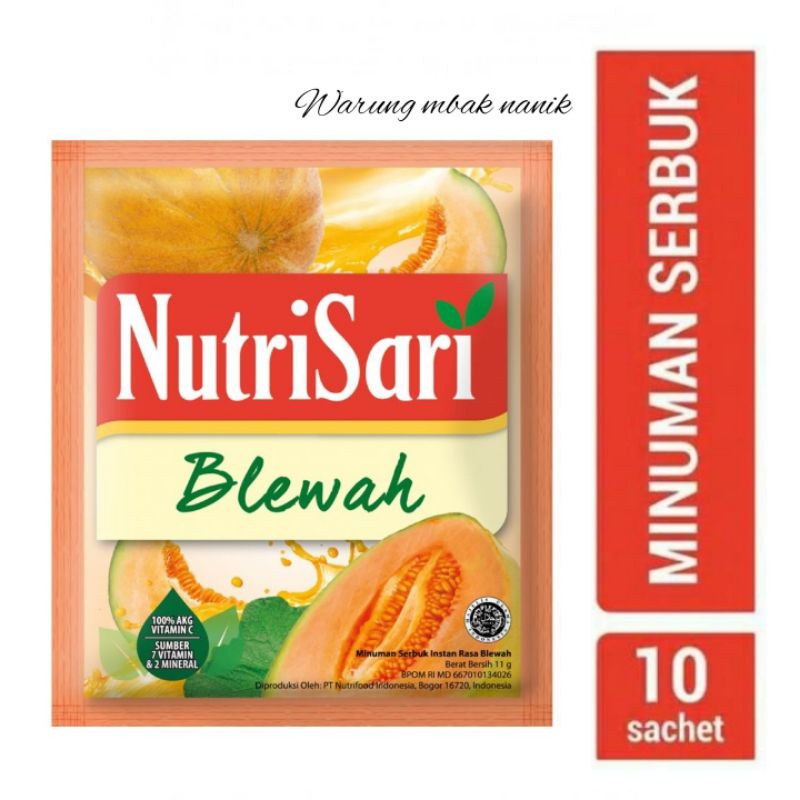 

Minuman Nutrisari Blewah 1Renceng isi10Sachet