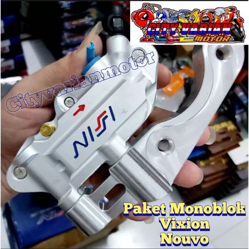 KALIPER MONOBLOK MONOBLOCK 4 PISTON PLUS BREKET MONOBLOK VIXION VIXION NEW RX-KING RXKING NOUVO VEGA R JUPITER MX JUPITER Z