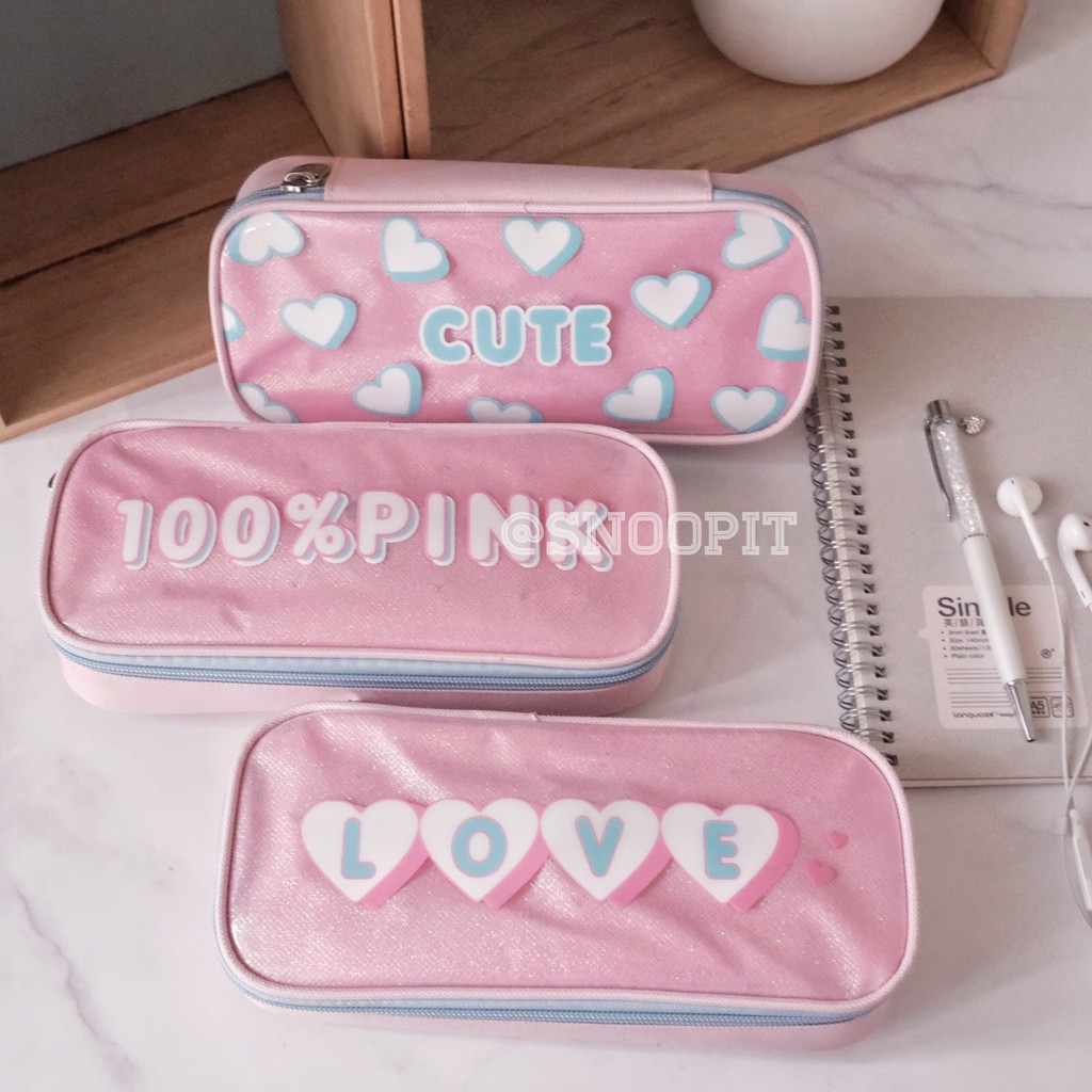 

Tempat pensil Sekolah Pencil Case Kotak makeup tas kosmetik pouch brush Stationery Korea