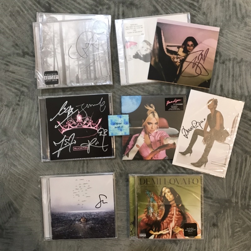 cd SIGNED TANDA TANGAN album selena gomez blackpink taylor swift demi lovato shawn mendes