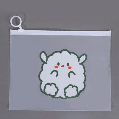 MURMURE.ID | ZIPPER BAG TRANSPARAN MOTIF LUCU BUNGA AVOCADO PISANG KOREA TEMPAT PENSIL-SHEEPY