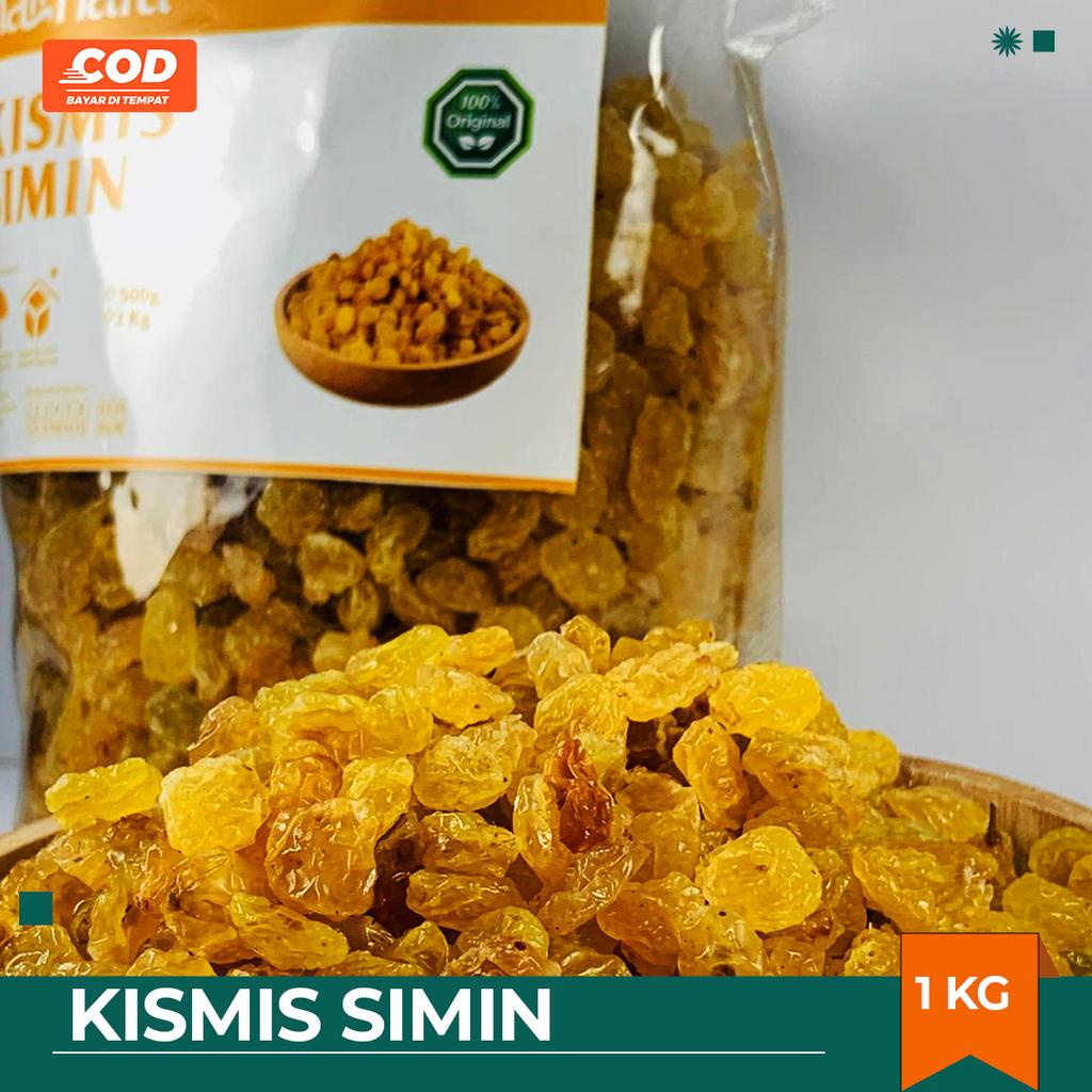 

RiDn Kismis Mutiara Golden Simin Manis Premium Organik Oleh-oleh Haji 1Kg