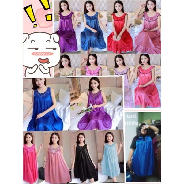 lingerie happy jumbo Ld120-125 pb90-96 Bahan Satin