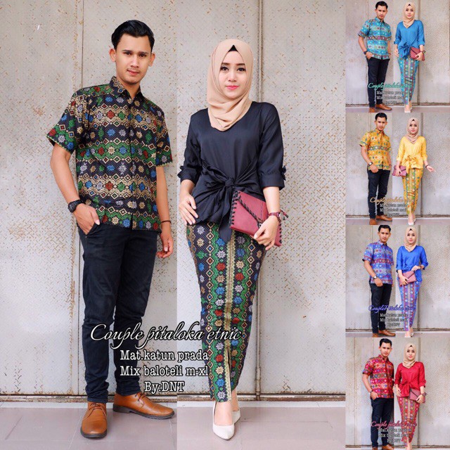 Batik Couple kebaya Pitaloka etnik modern grosir baju pesta kondangan tanah abang stelan wanita