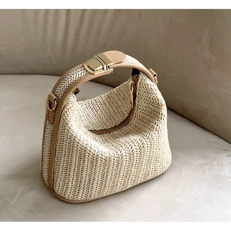 Tas Selempang Wanita Tas Jinjing Cewek Straw Bag JS 8020