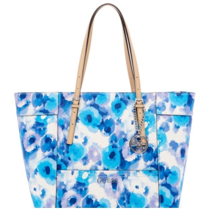 Guess Delaney Shoulder Bag - Cobalt Multi - Tas Wanita