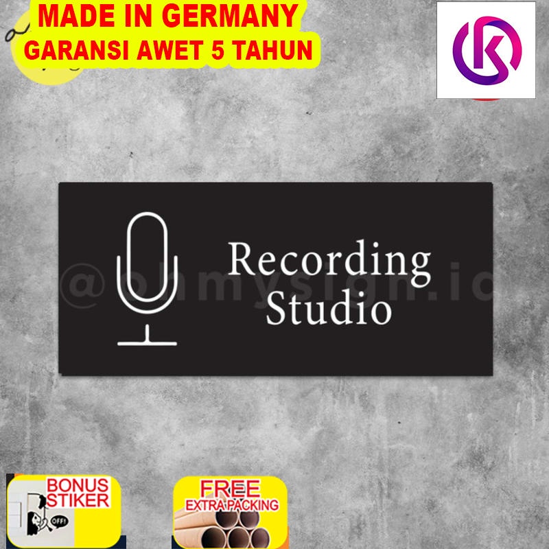 

Murah Sign Akrilik Recording Studio Acrylic Sign Board UV Print Modern