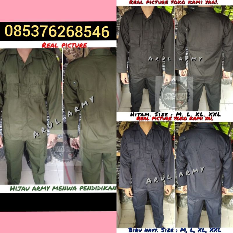 Baju seragam setelan PDL security satpam brimob keamanan