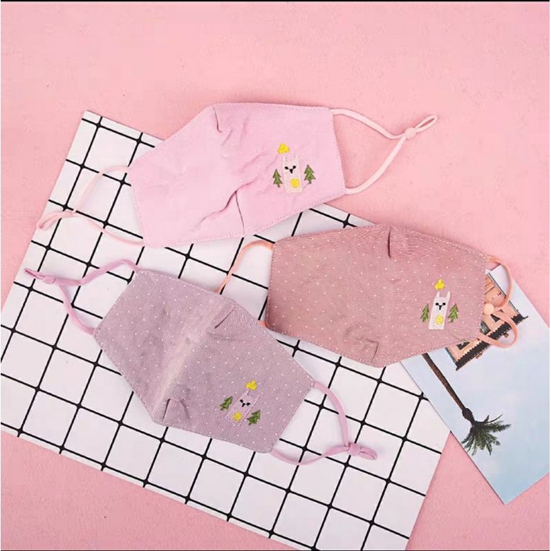 Masker mulut Anak motif IMPORT High Quality Tali Adjustable Bahan dasar Katun Berkualitas