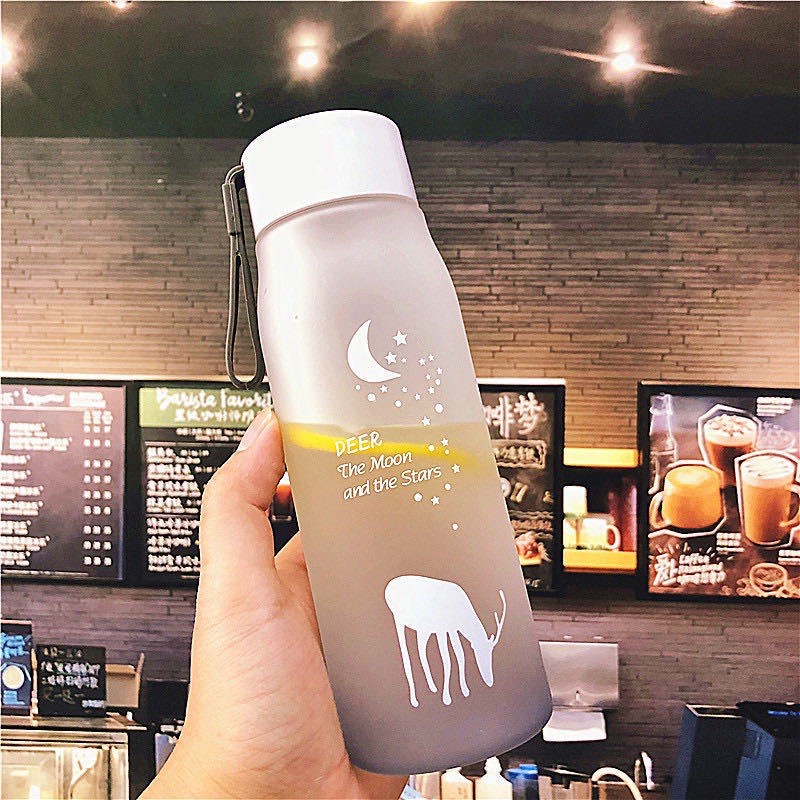 Botol Minum Deer Moon and Star 560ml Anti Tumpah Sembur Cantik Warna Doff