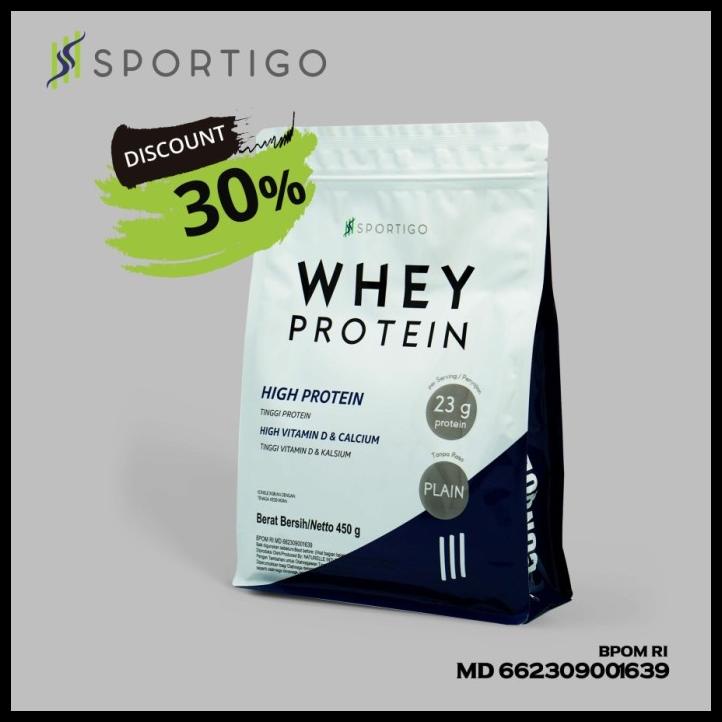 

Sportigo Susu Whey Protein Isolate Concentrate Pure 450 Gram Pouch