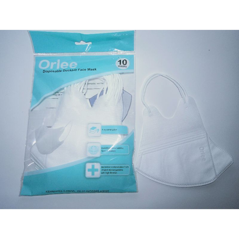 Masker Duckbill Orlee Hitam/Putih