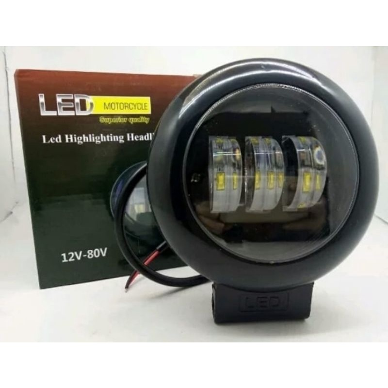 Lampu tembak dymaker mini bulat - lampu tembak cwl 3 lensa