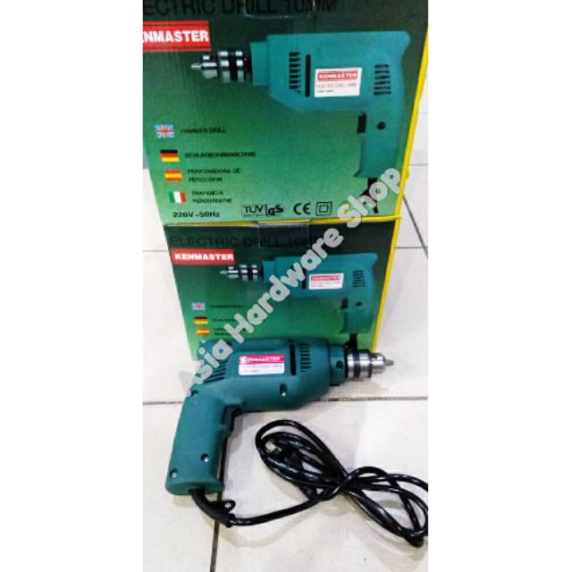 Mesin Bor Listrik 10 mm Electric Drill Bor Tangan 10mm Kenmaster