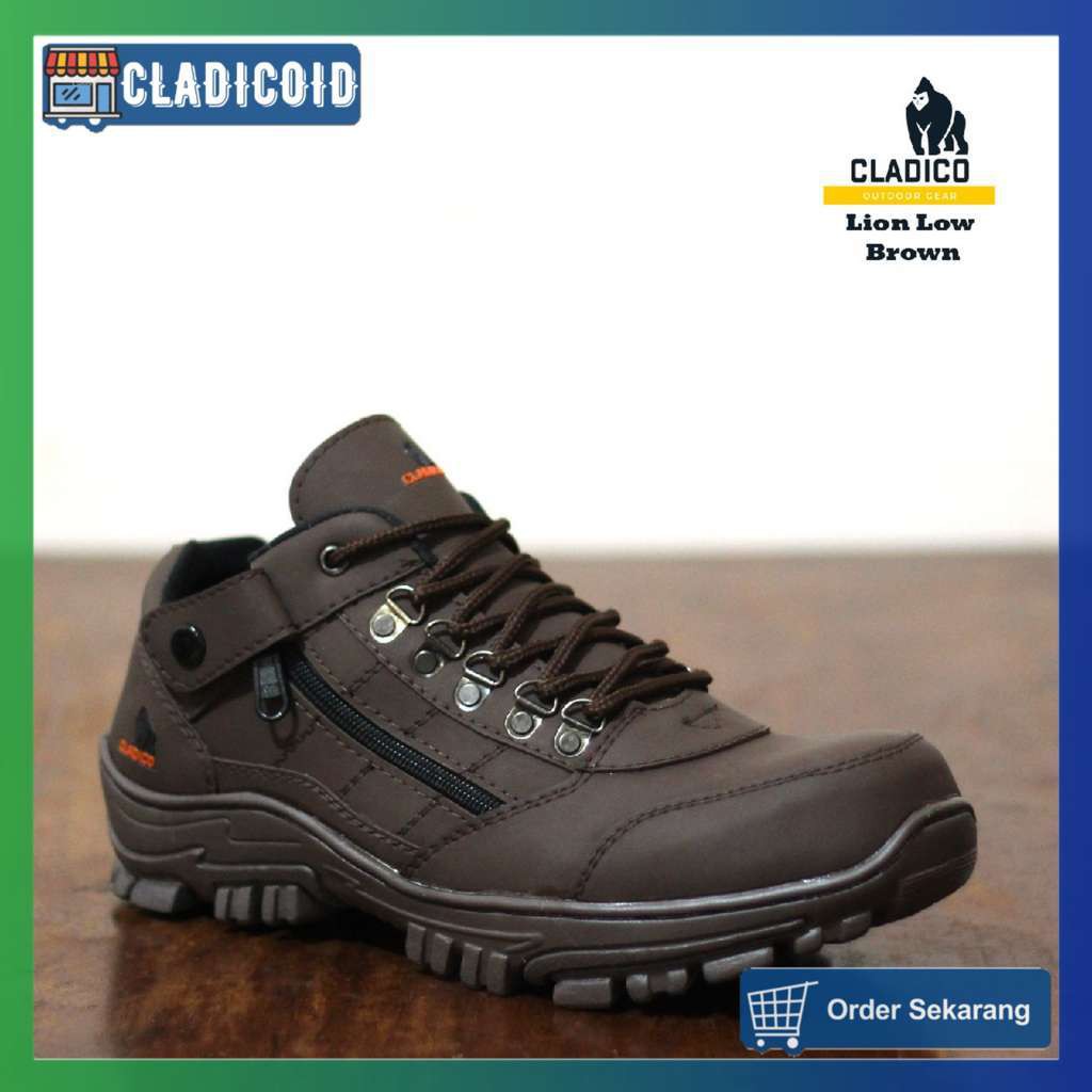 SEPATU SAFETY PRIA UJUNG BESI CLADICO LION LOW ORIGINAL  BIG SIZE 44-46 KERJA LAPANGAN PROYEK HIKING