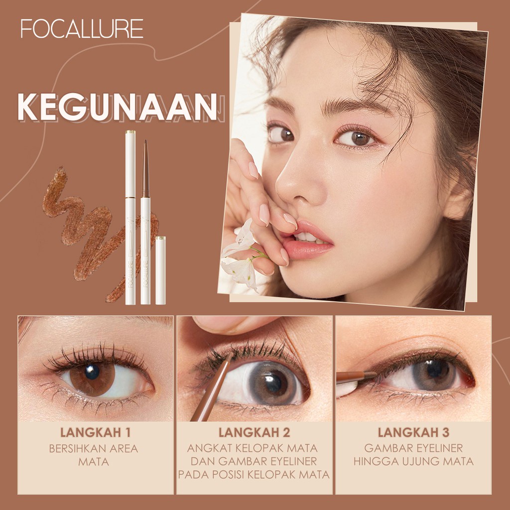 FOCALLURE Waterproof Eyeliner Gel Long lasting Ultra-slim Eyeliner Matte Eyeliner Pen