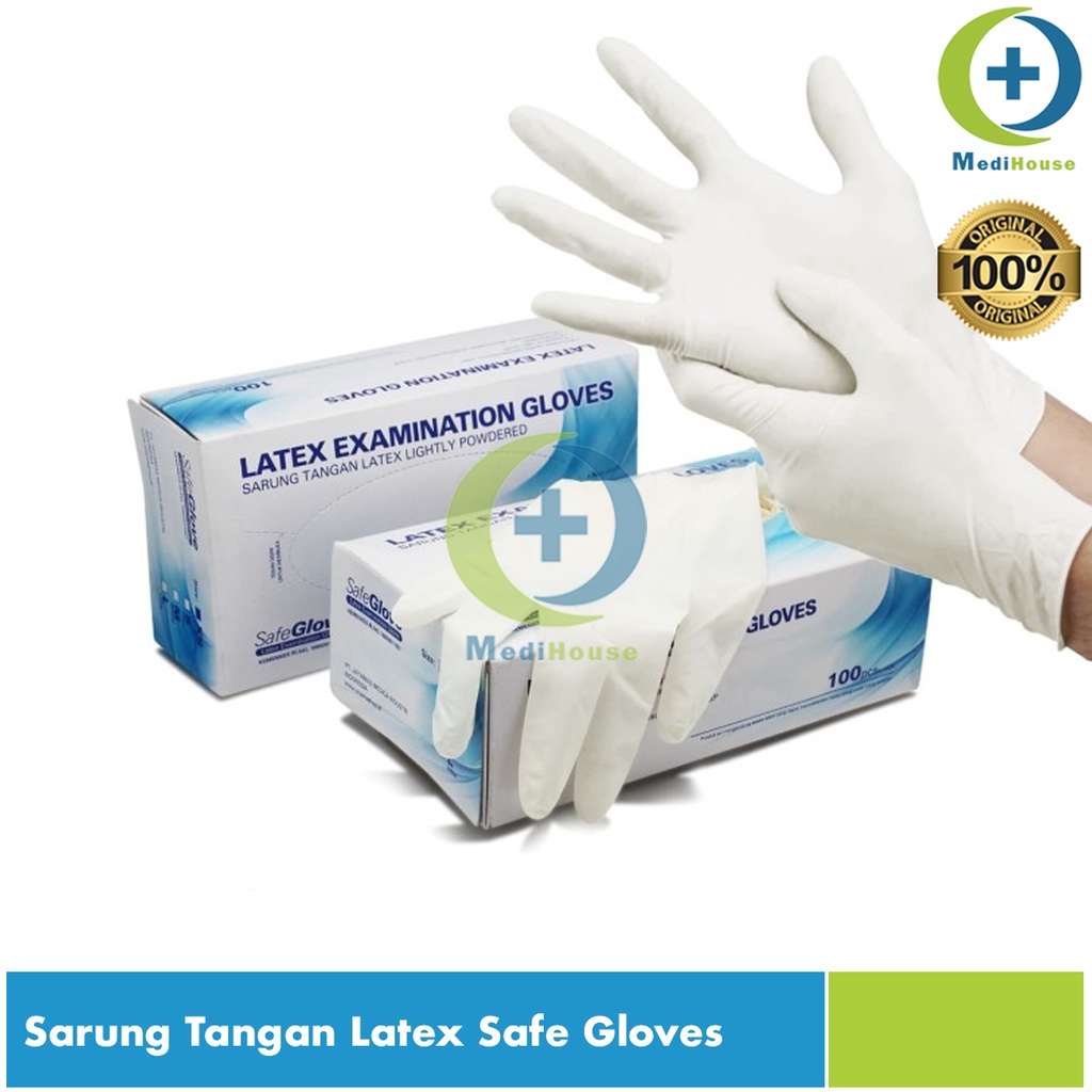 Jual Sarung Tangan Latex SafeGloves Safe Glove Latex Examination ...