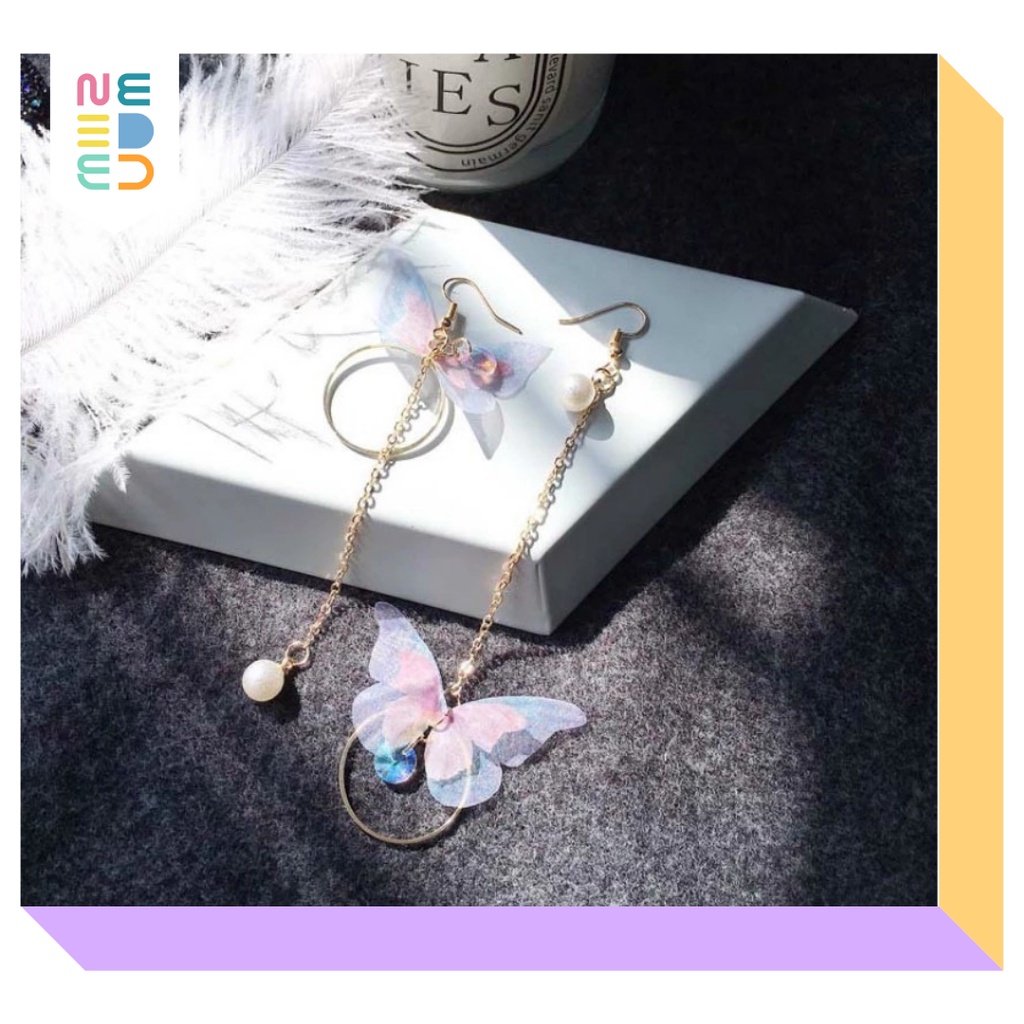 NEEDED.ID JKT | Butterfly Earrings / Anting Kupu-Kupu Korea Aesthetic Kekinian