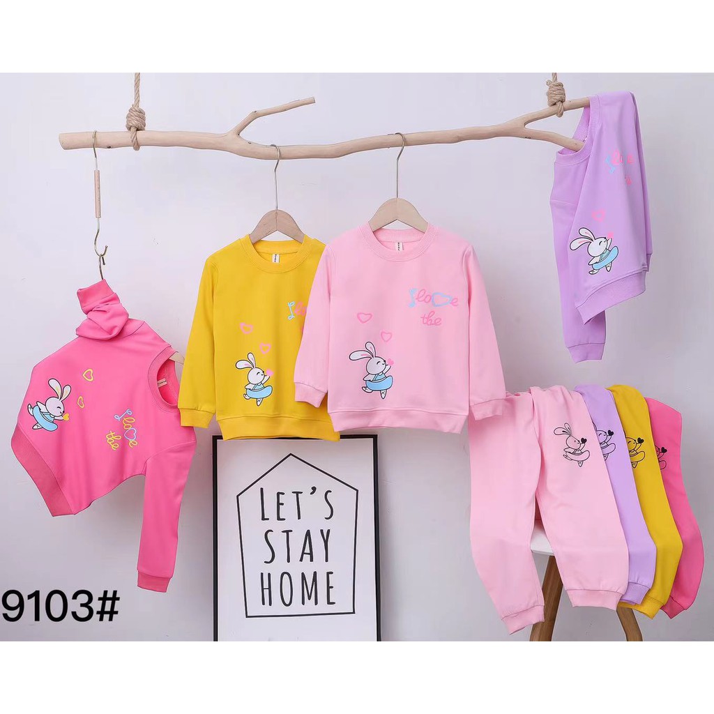 Stelan Anak Perempuan Import Usia  1 - 2 Tahun Batita | Sweater Setelan Anak Cewek | Baju Switer Stelan Anak Perempuan Import 1 - 2 Tahun