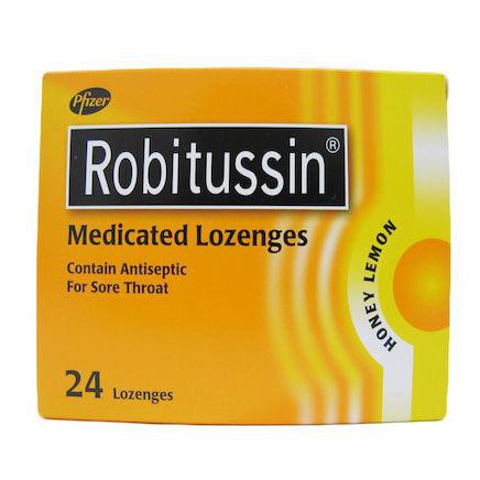 

Robitussin Medicated Lozenges Honey Lemon - Permen Batuk Tenggorokan