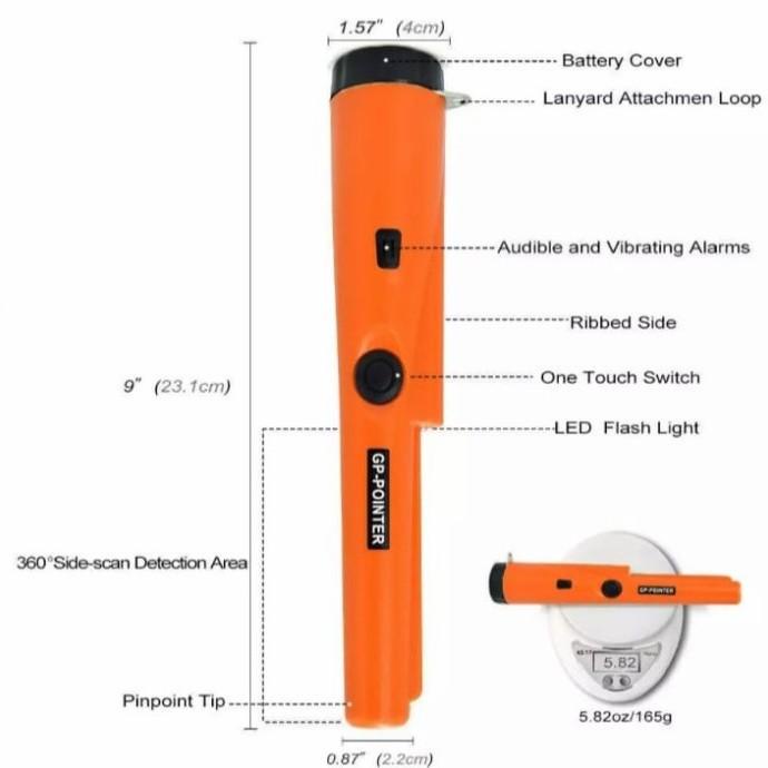 METAL DETEKTOR ALAT DETEKSI GP POINTER EMAS LOGAM PERAK