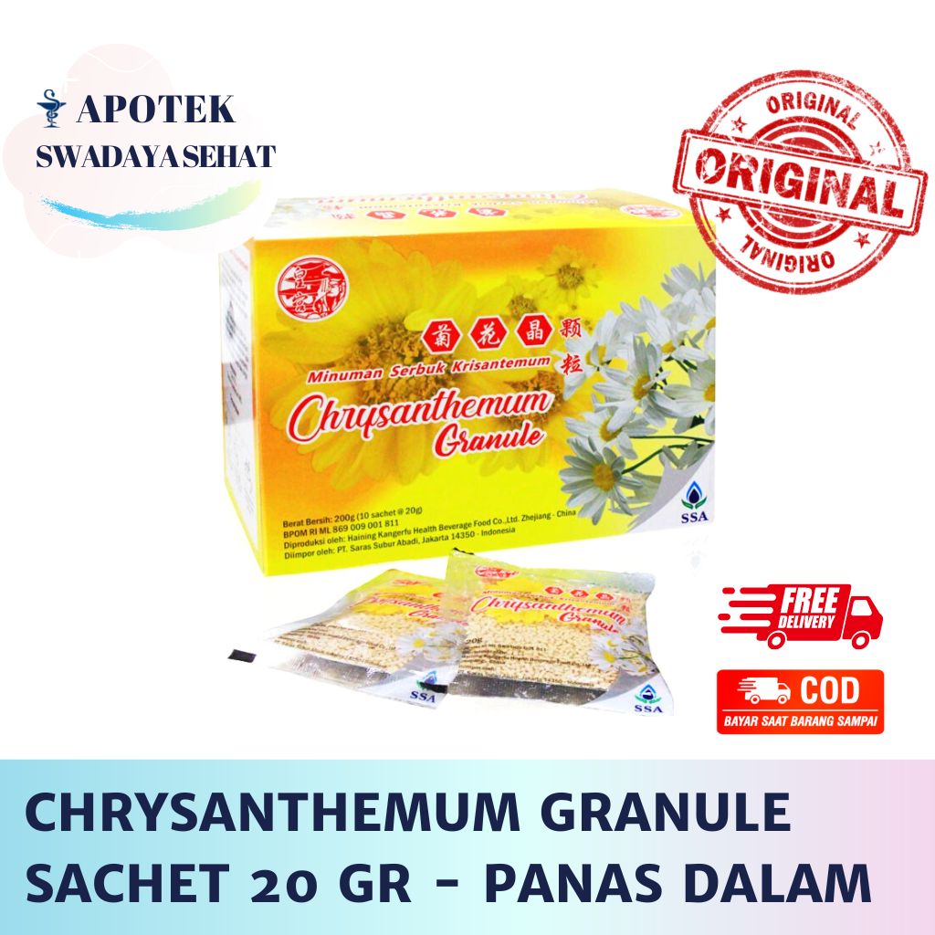 CHRYSANTHEMUM GRANULE SACHET 20 GR - Obat Panas Dalam Sakit Tenggorokan Kesehatan Tubuh