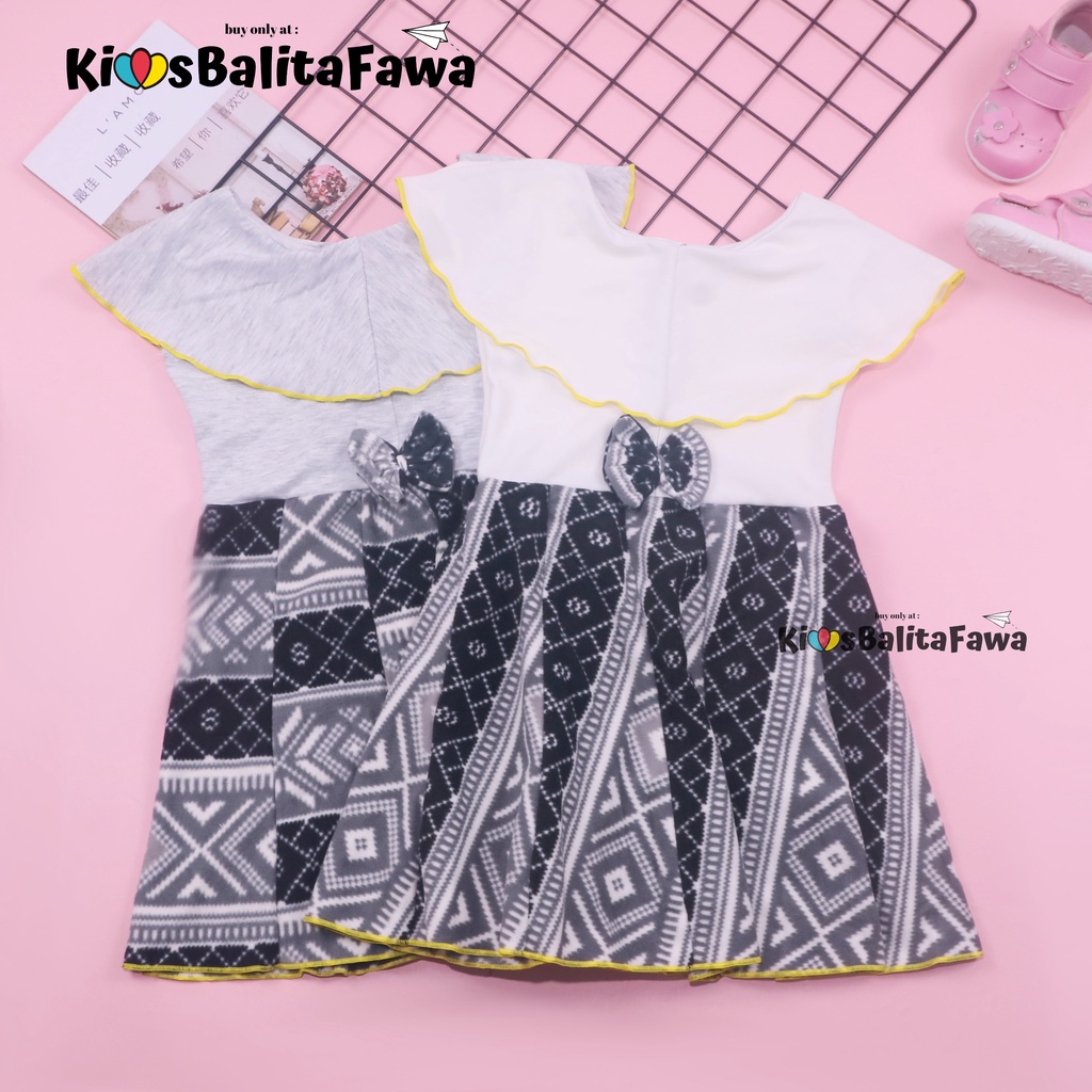 (BLUDRU FLANEL) Dress Cantika size Bayi - 7 Tahun / Baju Anak Perempuan Harian Yukensi Murah Grosir