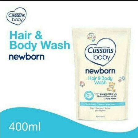 Cussons Baby Hair &amp; Body Wash Newborn 400ml / Sabun &amp; Shampo Bayi