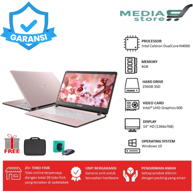 Laptop Asus A407ma/Ram 4gb/HDD 500gb/Intel Celeron N4000/Windows10 - HDD 8gb/SSD 512gb