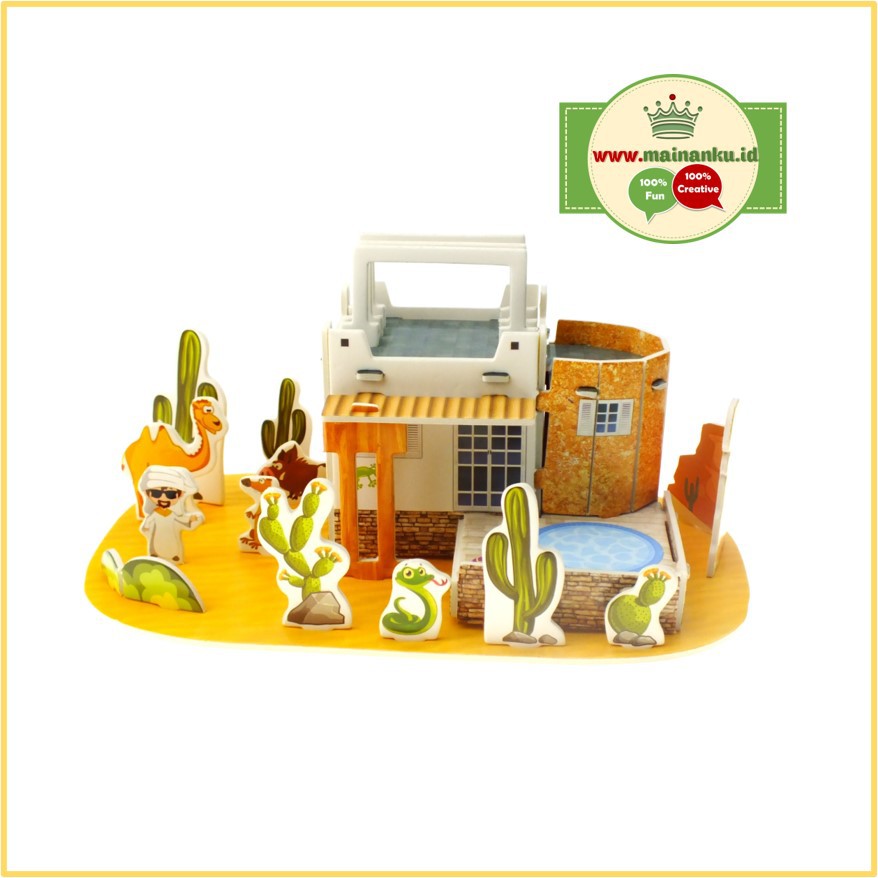Puzzle 3D Mini | Desert Villa | Toko Mainan Online - 1690-6 - Kreatif Anak - DIY