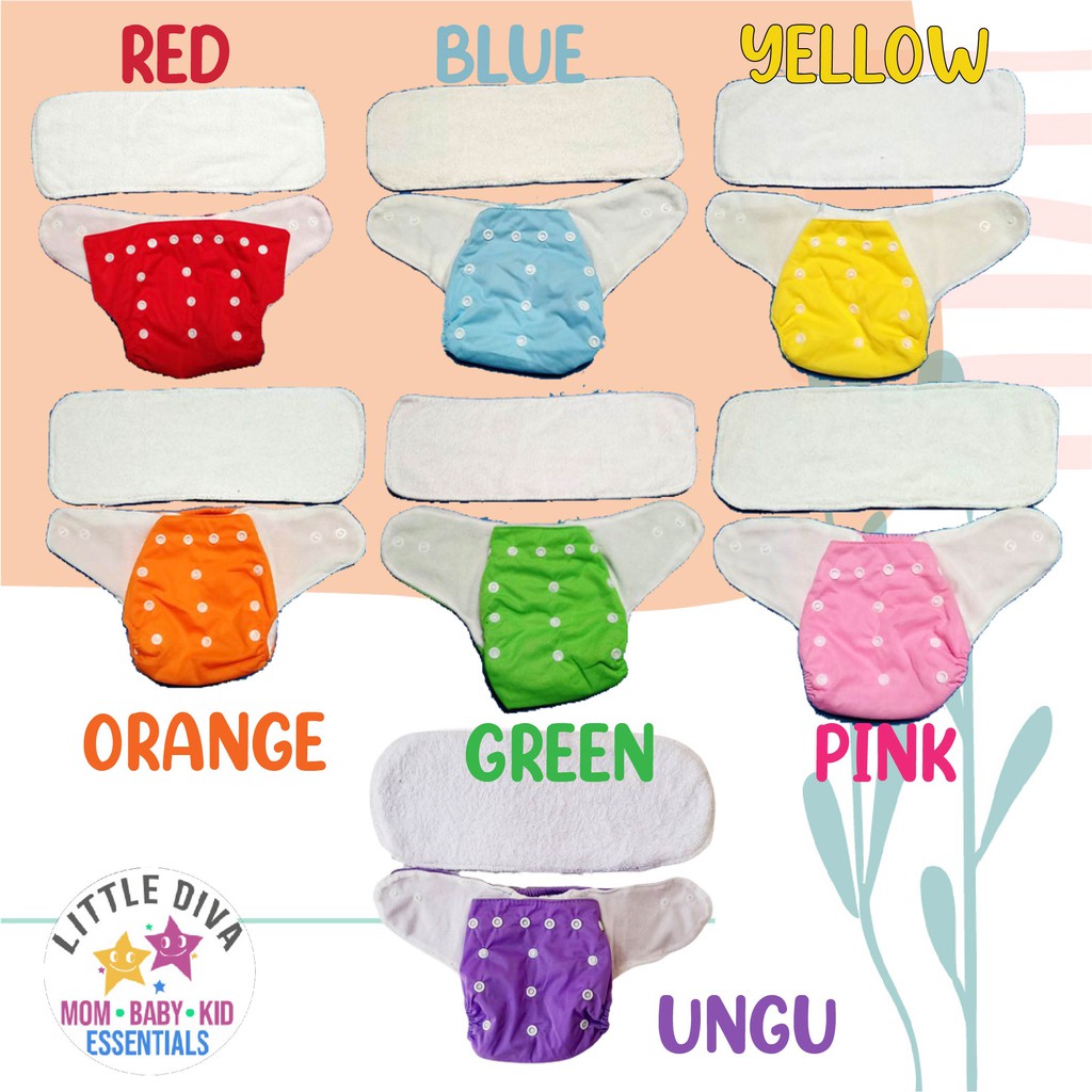 CLODI Cloth PREMIUM Diaper POLOS &amp; MOTIF Free Size Reliable Celana Model Motif cloudy RGM-10150