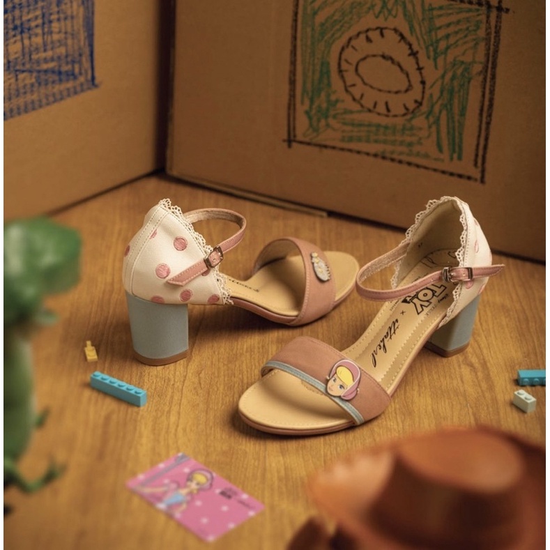 36 - Ittaherl x Toy Story - My Bo 60mm Block Heels Blush