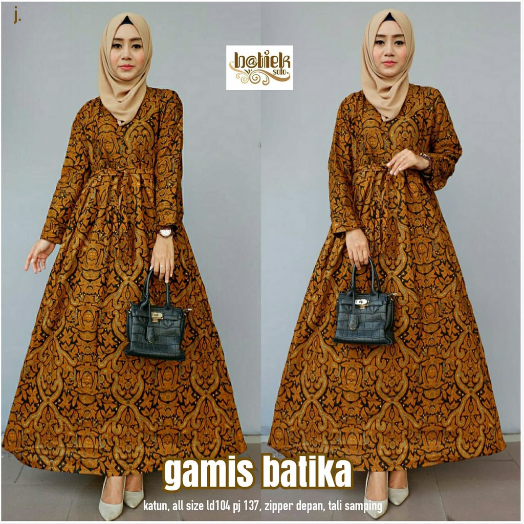 Batik Solo Gamis Batika Kode ABCDEFGHI Batieksolo GAMIS BATIK SOLO PREMIUM MODERN