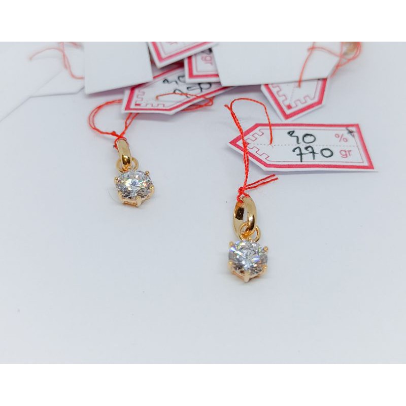 liontin lady permata emas asli 300%vanclef