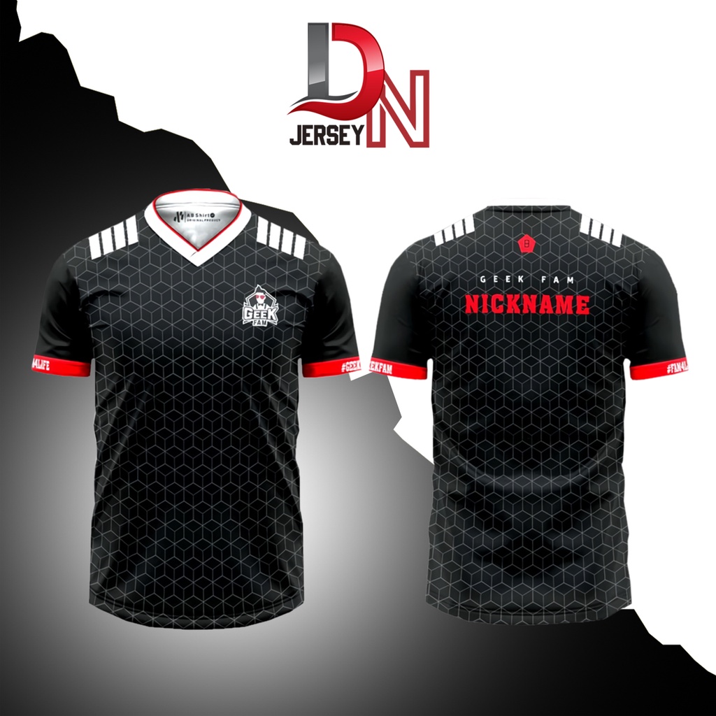 JERSEY BAJU KAOS GEEK FAM 2021 TERBARU GAME MOBILE LEGENDS ML FREEFIRE FF AOV PUBG (FREE NICKNAME)
