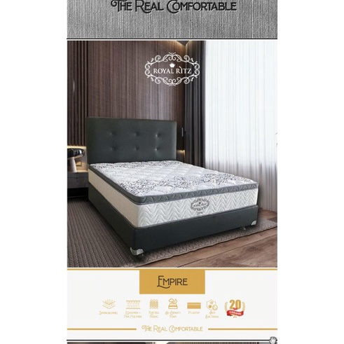 Bedset springbed Royal Ritz Empire + divan + sandaran