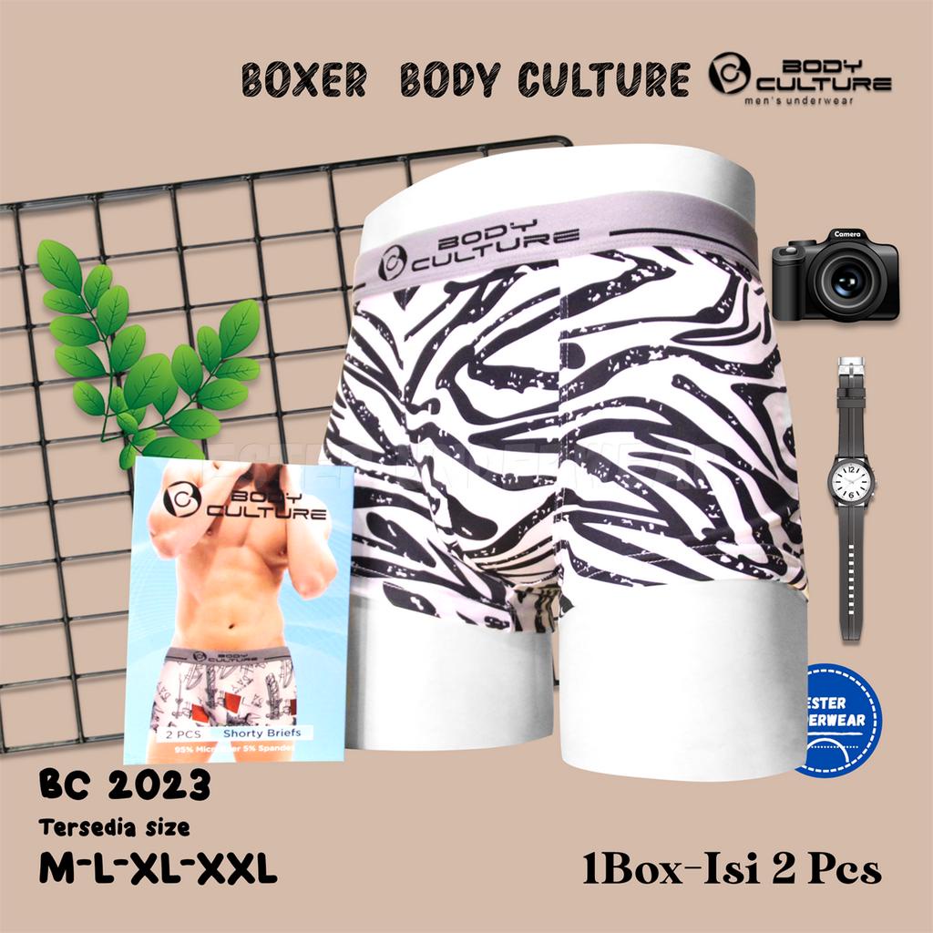 Body Culture Celana Boxer Pria BC 2023 1Box Isi 2Pcs