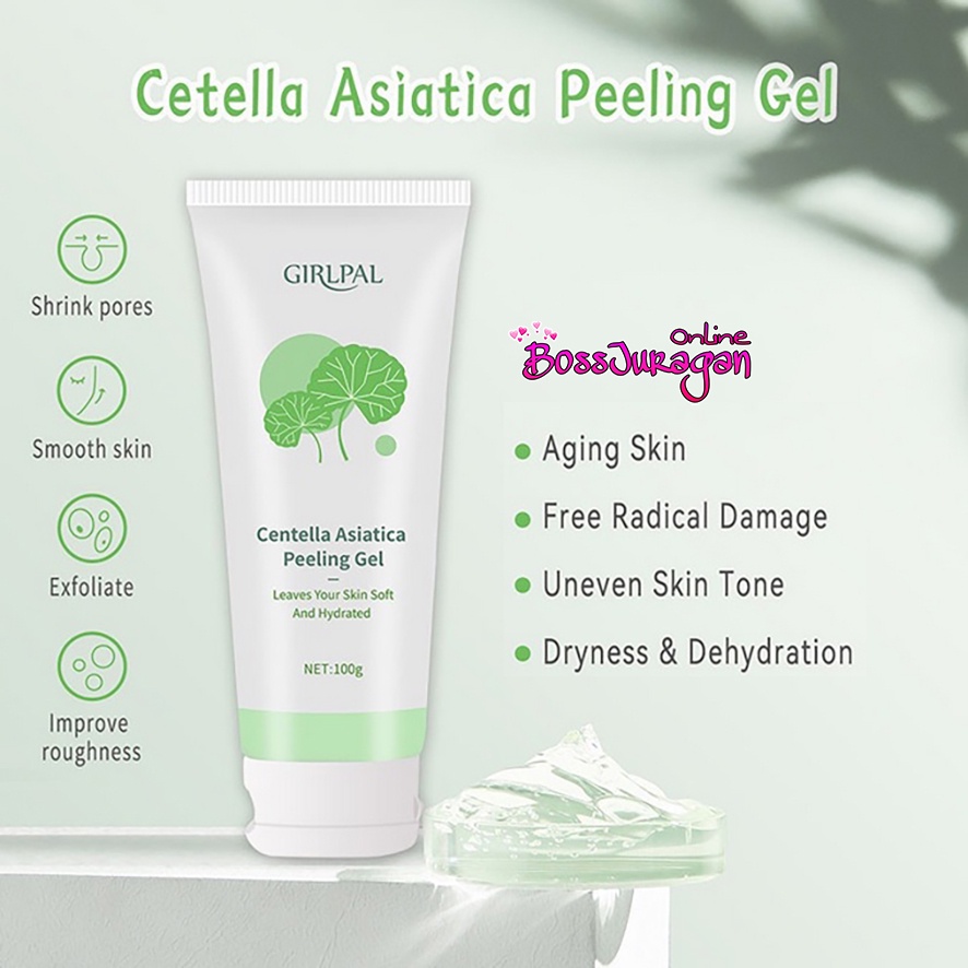 (BOSS) (CUCI GUDANG) [BPOM] GIRLPAL Centella Asiatica Peeling Gel - Aloe Vera Gel - CHARCOAL 100GR