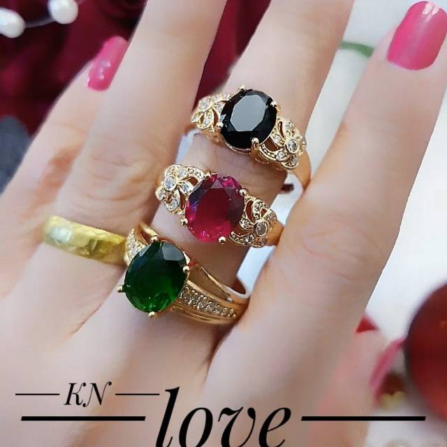 Xuping cincin lapis emas 24k 1418k