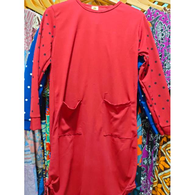 Baju Tunik Muslim Saku Depan