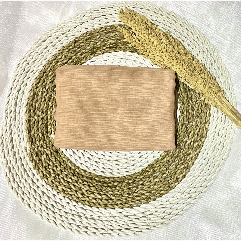 Jilbab segi empat Cornskin Premium Jahit Tepi/ Jilbab Serat Jagung / CORNSKIN-Nude