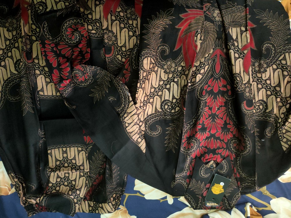 Set Couple Tunik Batik Black Damis
