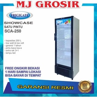 SHOWCASE FRIGIGATE SCA 250 G / FRESCA 225 CS 5 RAK DISPLAY COOLER KULKAS LOW WATT NEW BLACK