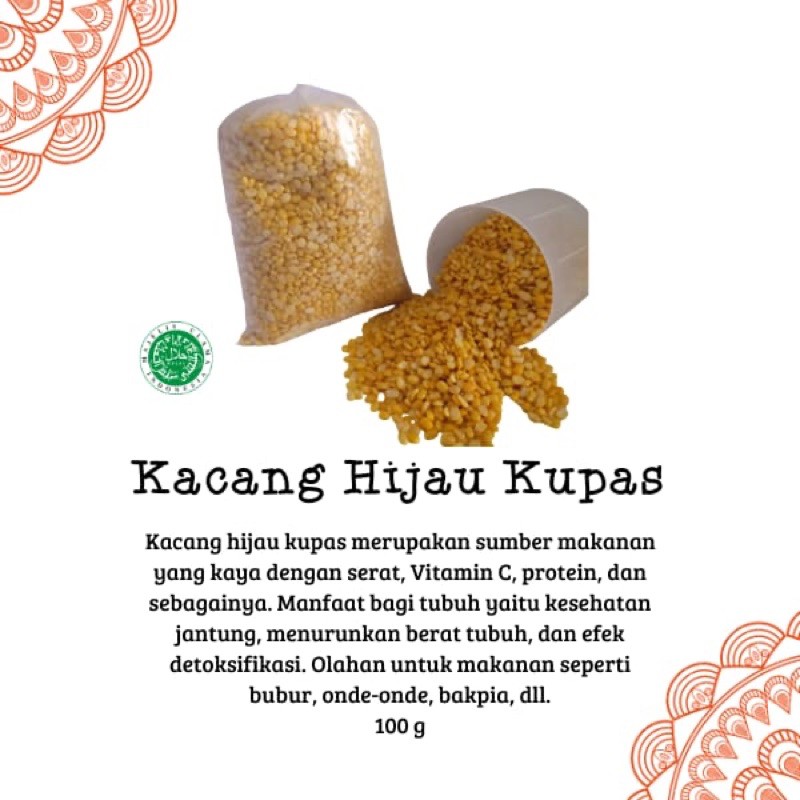 Kacang Hijau ijo Kupas 250gr